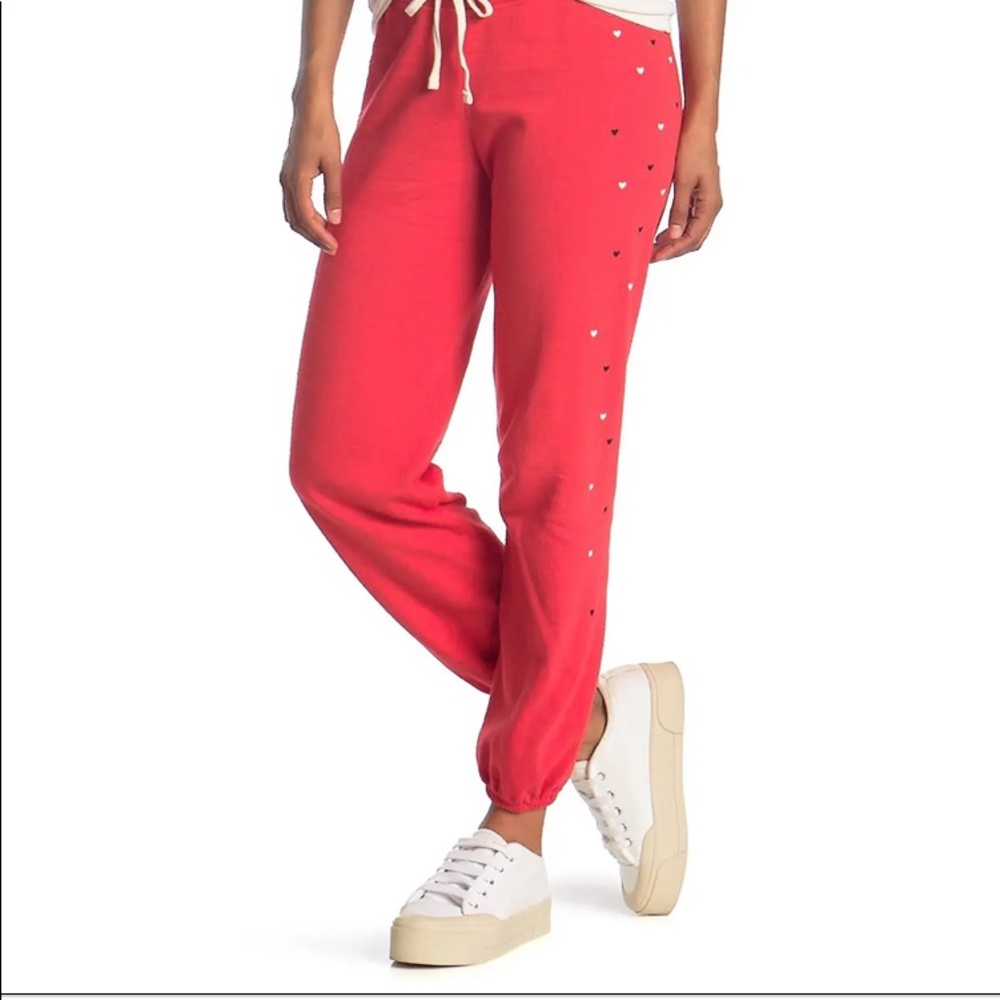 NWT Sundry red heart sweatpants